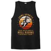 Rodeo Bull Riding Vintage Cowboy Country Ranch Bull Rider PosiCharge Competitor Tank