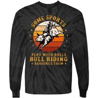 Rodeo Bull Riding Vintage Cowboy Country Ranch Bull Rider Tie-Dye Long Sleeve Shirt