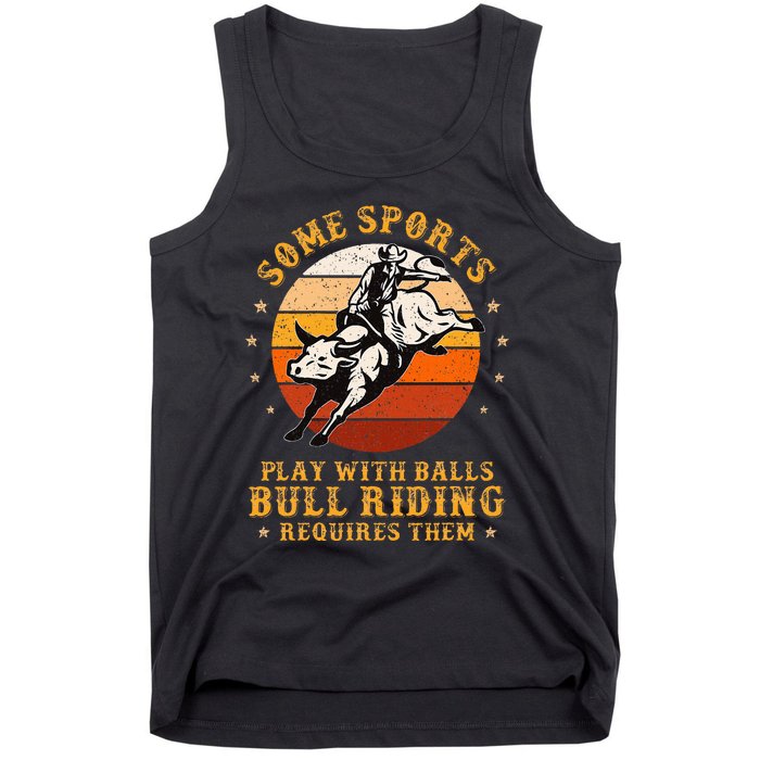 Rodeo Bull Riding Vintage Cowboy Country Ranch Bull Rider Tank Top