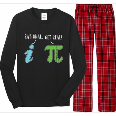 Real Be Rational Funny Math Meme Math Nerd Pi Day Gift Long Sleeve Pajama Set