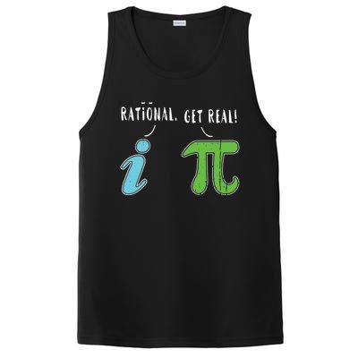 Real Be Rational Funny Math Meme Math Nerd Pi Day Gift PosiCharge Competitor Tank