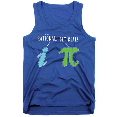 Real Be Rational Funny Math Meme Math Nerd Pi Day Gift Tank Top