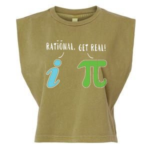 Real Be Rational Funny Math Meme Math Nerd Pi Day Gift Garment-Dyed Women's Muscle Tee