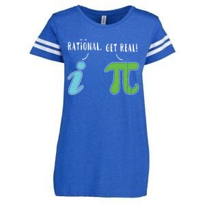 Real Be Rational Funny Math Meme Math Nerd Pi Day Gift Enza Ladies Jersey Football T-Shirt