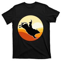 Retro Bull Riding Design Cow Bull Riding T-Shirt