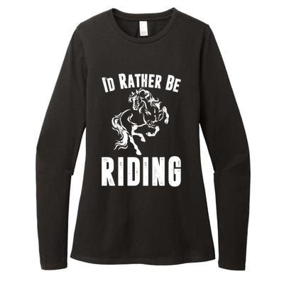 Rather Be Riding Horses Equestrian Horseback Rider Mom Cool Gift Womens CVC Long Sleeve Shirt