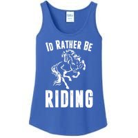 Rather Be Riding Horses Equestrian Horseback Rider Mom Cool Gift Ladies Essential Tank