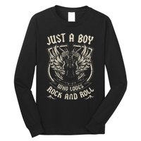 Rock Band Rock Concert Just A Boy Who Loves Rock And Roll Long Sleeve Shirt