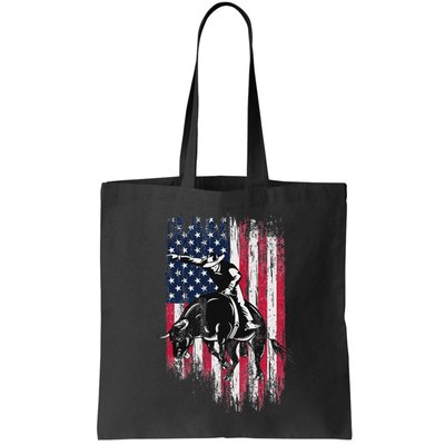 Rodeo Bull Rider Patriotic American Flag Cowboys Bag