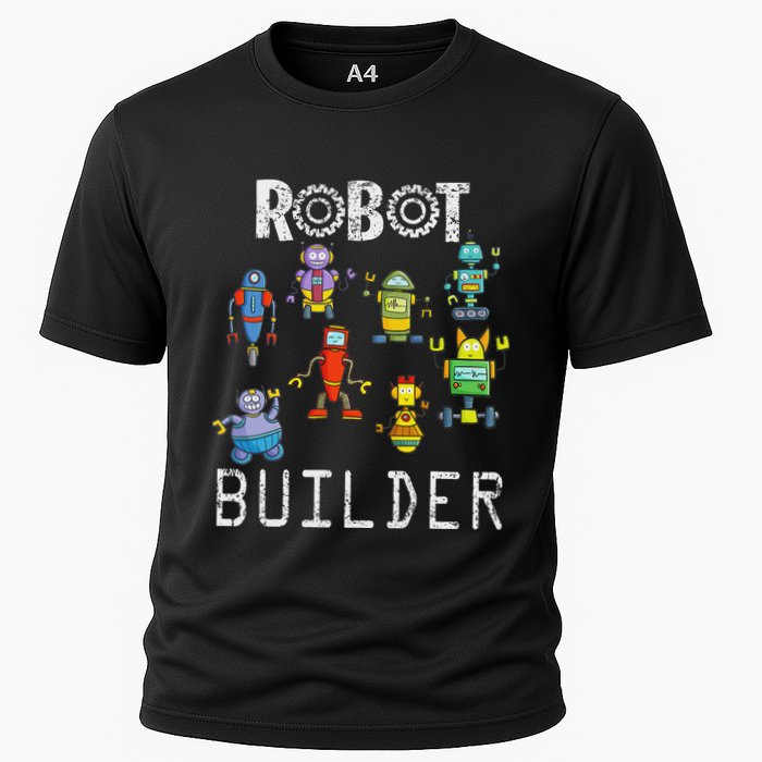 Robot Builder Robotics Engineer Funny Robot Engineering Cooling Performance Crew T-Shirt