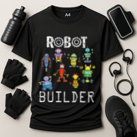 Robot Builder Robotics Engineer Funny Robot Engineering Cooling Performance Crew T-Shirt