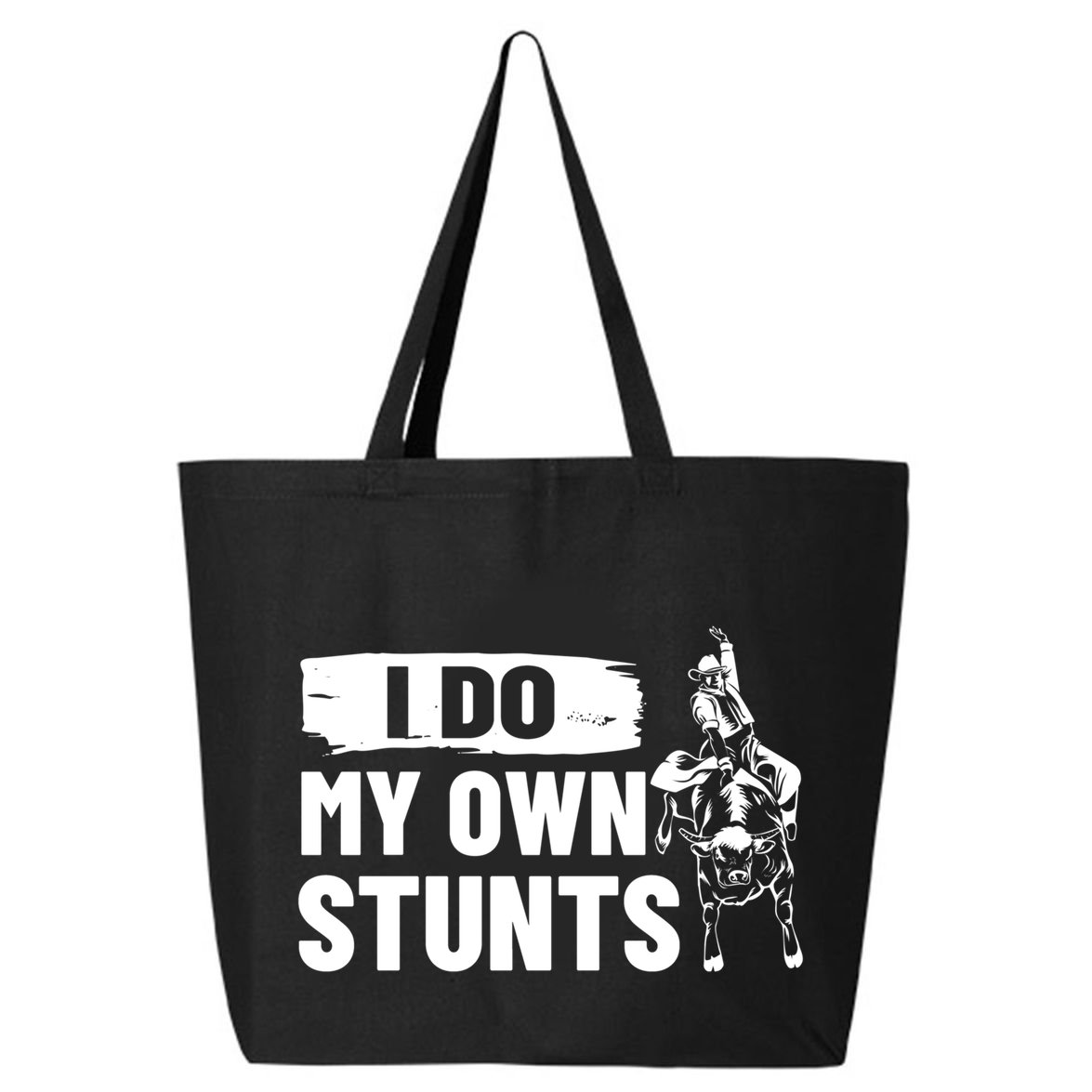 Rodeo Bull Rider I Do My Own Stunts Rodeo Party Bull Riding Gift 25L Jumbo Tote