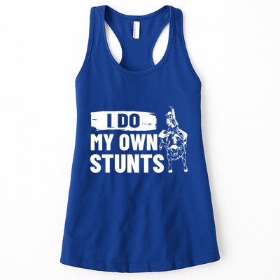 Rodeo Bull Rider I Do My Own Stunts Rodeo Party Bull Riding Gift Womens Tank Top