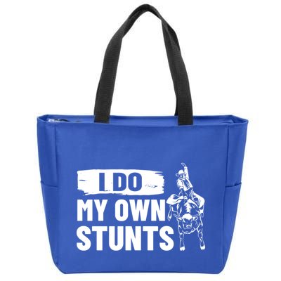 Rodeo Bull Rider I Do My Own Stunts Rodeo Party Bull Riding Gift Zip Tote Bag