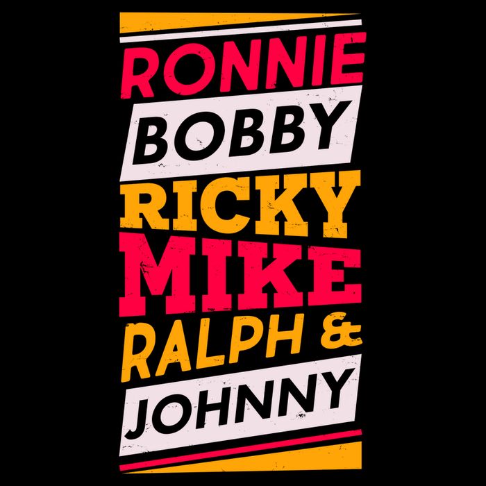 Ronnie Bobby Ricky Mike Ralph And Johnny Drawstring Bag