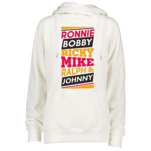 Ronnie Bobby Ricky Mike Ralph And Johnny Womens Funnel Neck Pullover Hood