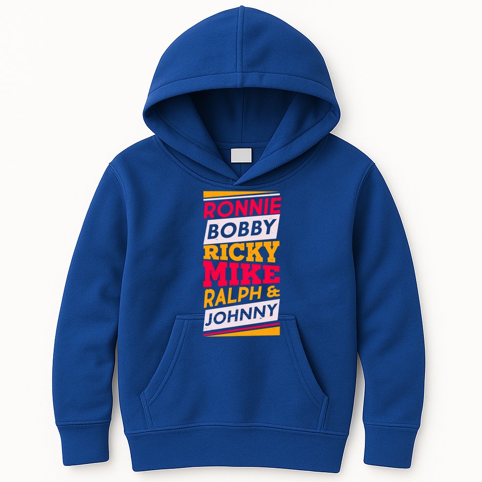 Ronnie Bobby Ricky Mike Ralph And Johnny Kids Hoodie