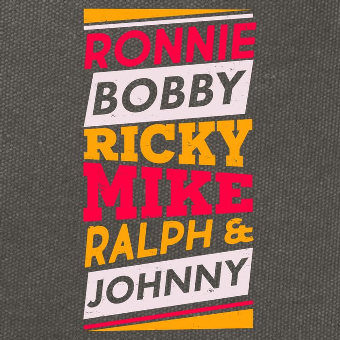 Ronnie Bobby Ricky Mike Ralph And Johnny Cotton Canvas Backpack