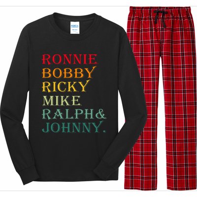 Ronnie Bobby Ricky Mike Ralph And Johnny Long Sleeve Pajama Set