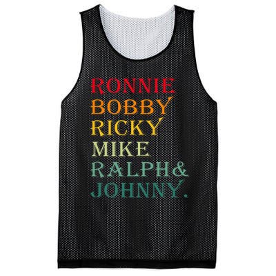 Ronnie Bobby Ricky Mike Ralph And Johnny Mesh Reversible Basketball Jersey Tank