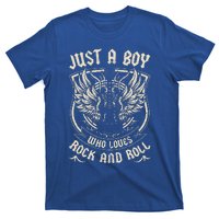 Rock Band Rock Concert Just A Boy Who Loves Rock And Roll T-Shirt