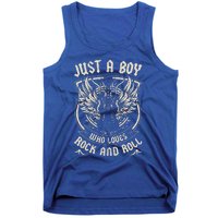 Rock Band Rock Concert Just A Boy Who Loves Rock And Roll Tank Top