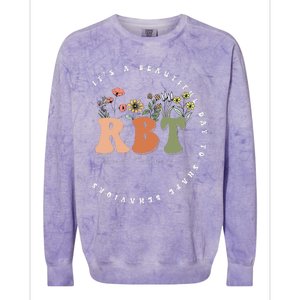 Registered BehaviorTechnician RBT Behavior Therapist ABA Colorblast Crewneck Sweatshirt