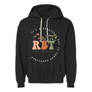 Registered BehaviorTechnician RBT Behavior Therapist ABA Garment-Dyed Fleece Hoodie