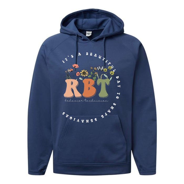 Registered BehaviorTechnician RBT Behavior Therapist ABA Performance Fleece Hoodie