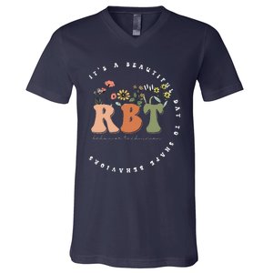 Registered BehaviorTechnician RBT Behavior Therapist ABA V-Neck T-Shirt