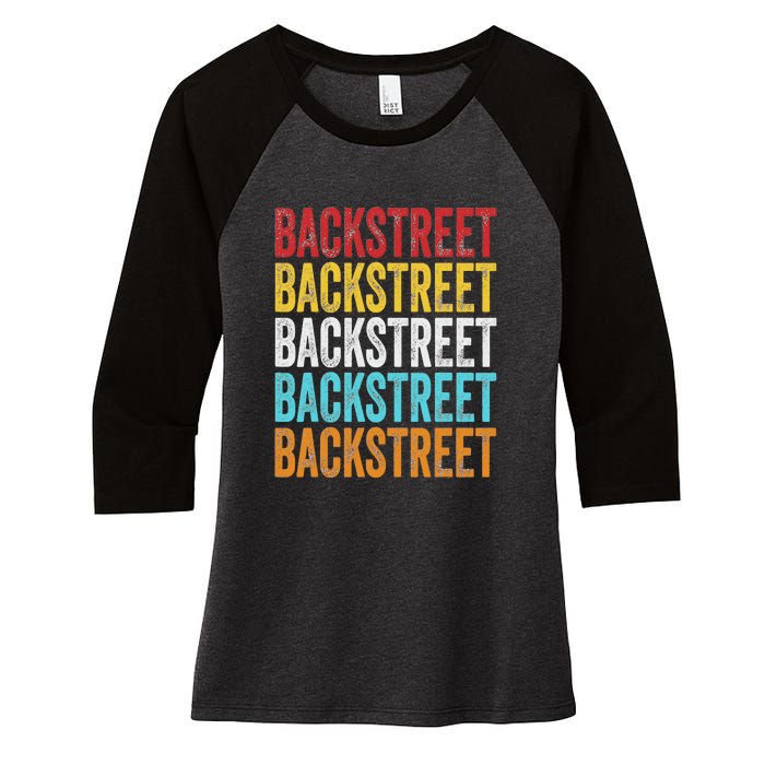 Retro Backstreet Women's Tri-Blend 3/4-Sleeve Raglan Shirt