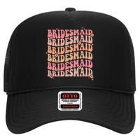 Retro Bridesmaid High Crown Mesh Back Trucker Hat