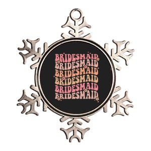 Retro Bridesmaid Metallic Star Ornament