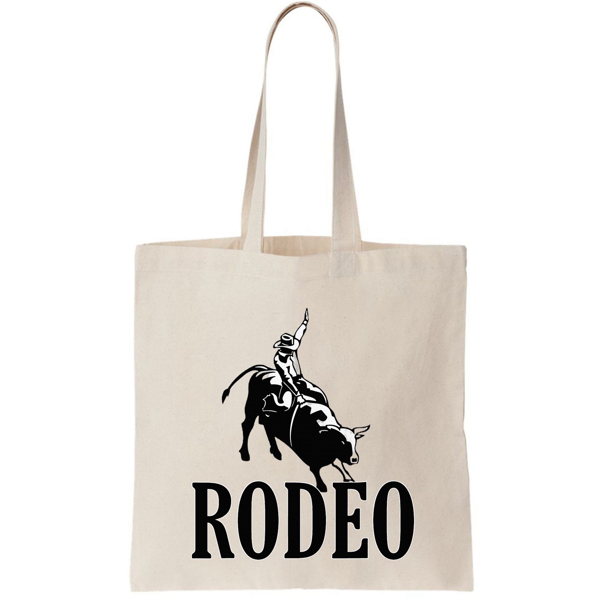 Rodeo Bull Rider Cowboy Riding A Bull At The Rodeo Bag