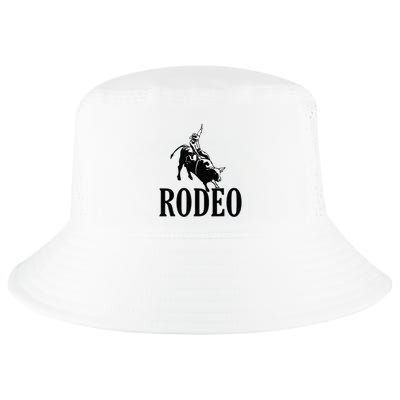 Rodeo Bull Rider Cowboy Riding A Bull At The Rodeo Cool Comfort Performance Bucket Hat