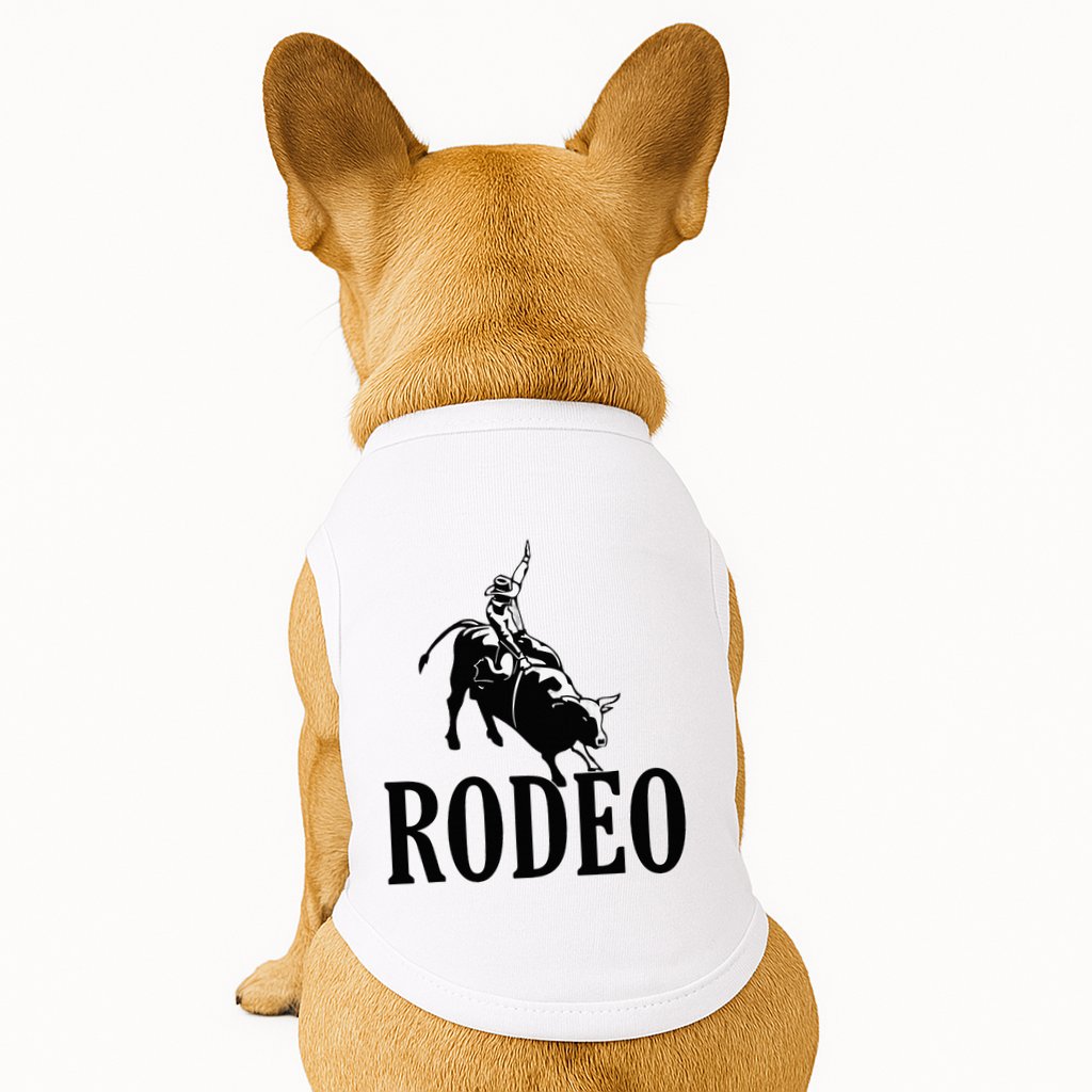Rodeo Bull Rider Cowboy Riding A Bull At The Rodeo Doggie Tank