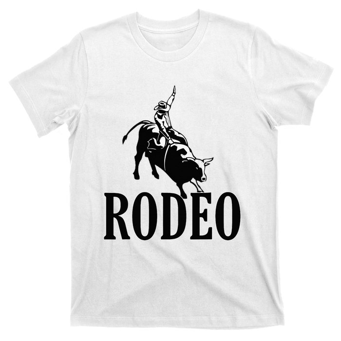 Rodeo Bull Rider Cowboy Riding A Bull At The Rodeo T-Shirt