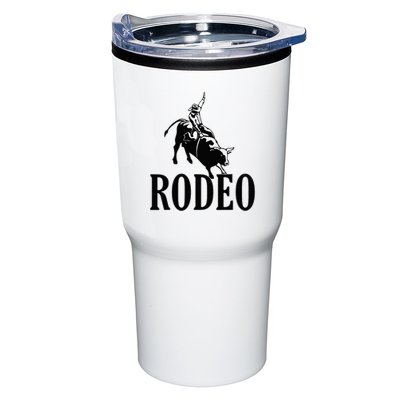 Rodeo Bull Rider Cowboy Riding A Bull At The Rodeo Tumbler
