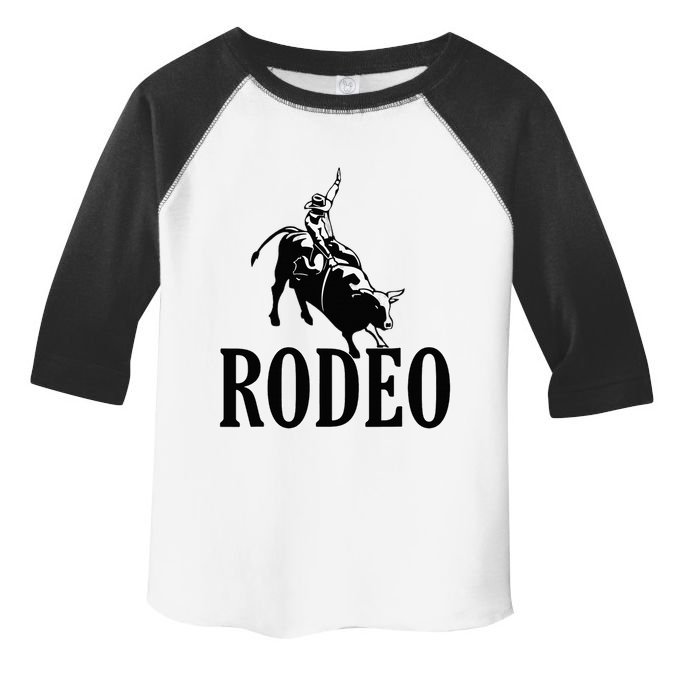 Rodeo Bull Rider Cowboy Riding A Bull At The Rodeo Toddler Fine Jersey T-Shirt