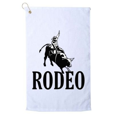 Rodeo Bull Rider Cowboy Riding A Bull At The Rodeo Golf Towel
