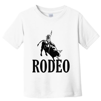 Rodeo Bull Rider Cowboy Riding A Bull At The Rodeo Toddler T-Shirt