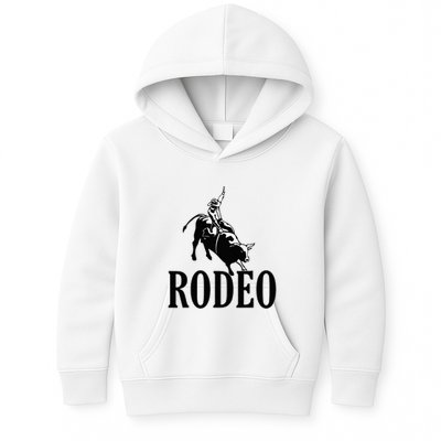 Rodeo Bull Rider Cowboy Riding A Bull At The Rodeo Kids Hoodie