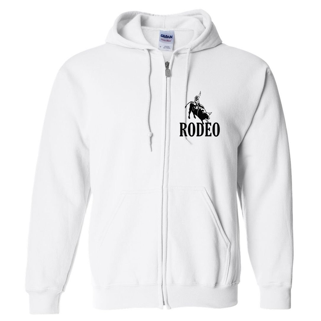 Rodeo Bull Rider Cowboy Riding A Bull At The Rodeo Full Zip Hoodie