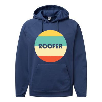 Roofer Best Roofer Ever Performance Fleece Hoodie