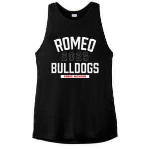 Romeo Bulldogs Romeo Michigan 2025 Ladies PosiCharge Tri-Blend Wicking Tank