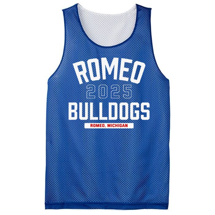 Romeo Bulldogs Romeo Michigan 2025 Mesh Reversible Basketball Jersey Tank