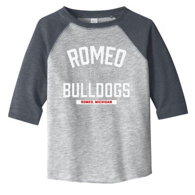 Romeo Bulldogs Romeo Michigan 2025 Toddler Fine Jersey T-Shirt