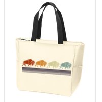 Retro Buffalo Zip Tote Bag