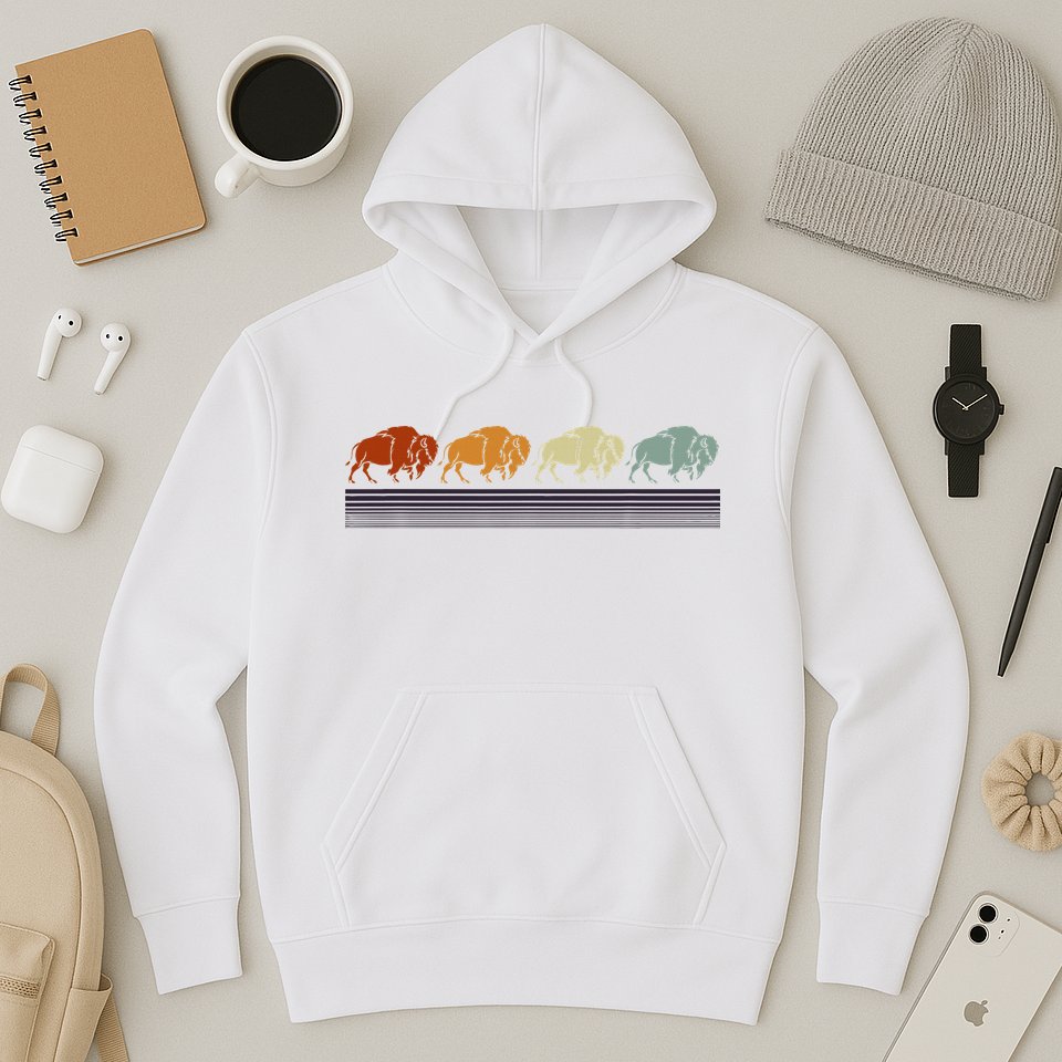 Retro Buffalo Hoodie