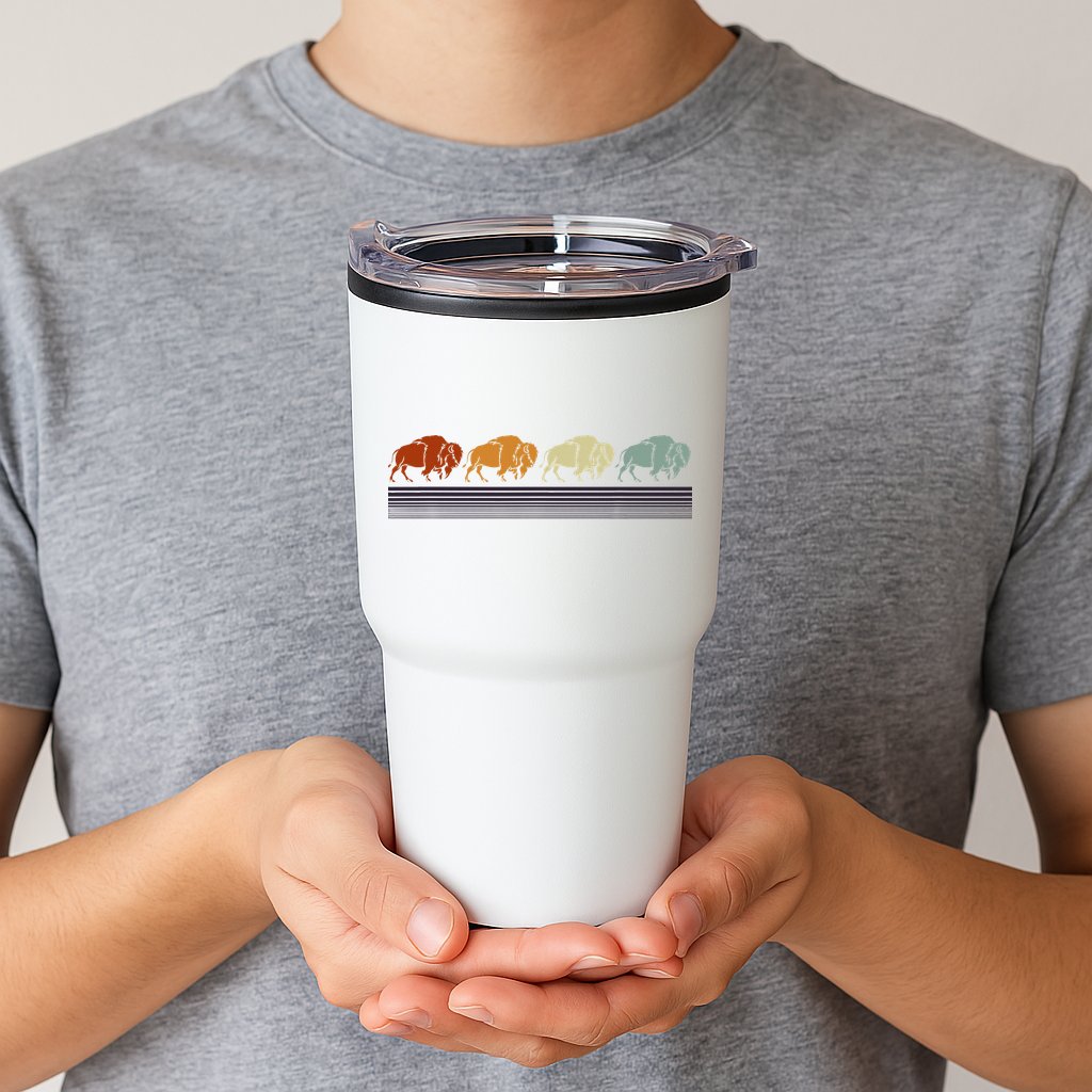 Retro Buffalo Tumbler